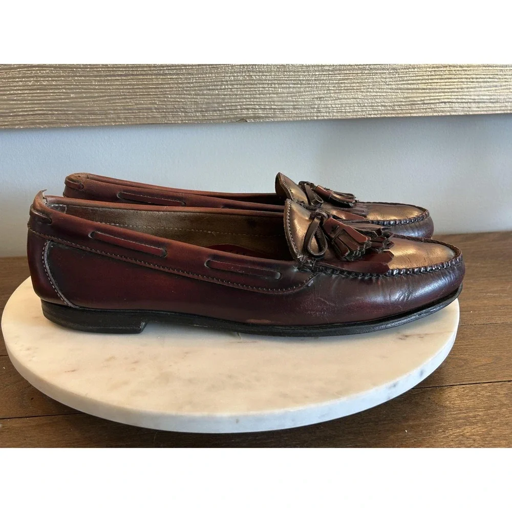 Vintage Cole Haan Tassel Kiltie Loafer‎ Shoes Mens Size 8.5 Made USA 90s